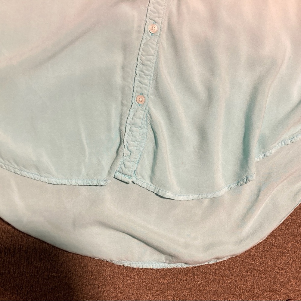 a.n.a White and Blue Sleeveless Button Down Shirt - Picture 6 of 9